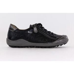 Remonte Women's Live 02 Leather Shoes Black Silver Size 8.5 US 40 EU Non Slip